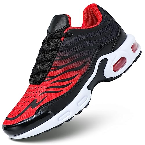 Socviis Men's Fashion Sneaker Air Running Shoes for Men Athletics Sport Trainer Tennis Basketball Shoes BlackRed