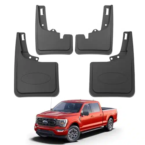 Utiiy Mud Flaps Fit for Ford F, All Weather Mud Guards for F, No Drill Mud Flaps Front&Rear Guards Splash for Ford FAccessories(Fit Without Fender Flares)