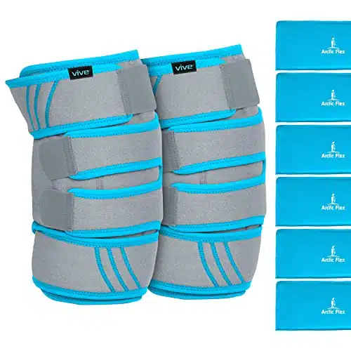 Vive Knee Ice Pack Wrap (Pack)   ColdHot Gel Compression Brace   Heat Support Strap For Arthritis Pain, Tendonitis, ACL, MCL Injury, Osteoarthritis, Women, Men, Meniscus Patella Surgery