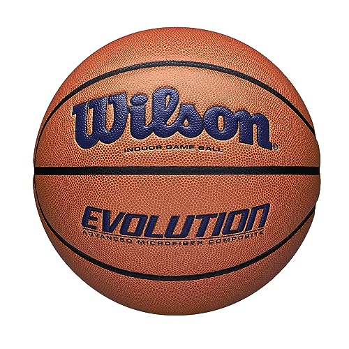 WILSON Evolution Indoor Game Basketball, Navy,