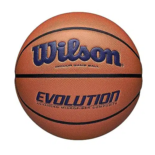 WILSON Evolution Indoor Game Basketball, Navy,