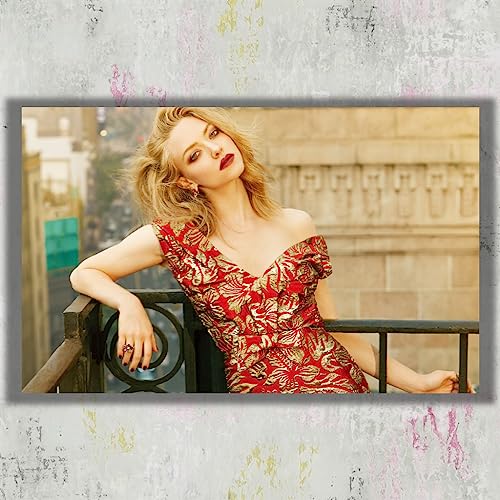 Amanda Seyfried Photoshoot Poster, Celebrity Actress TV Show Movie Posters, Paper Canvas Art Print Picture, Office Bar Home Garage Unframed Wall Decor, Christmas Gift