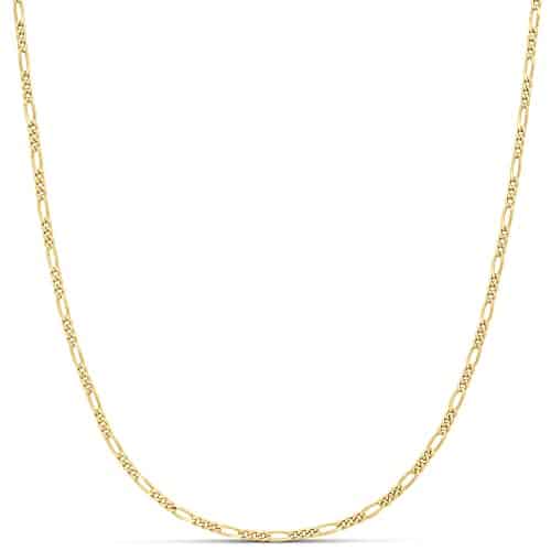 Amazon Essentials K Gold Plated Fine Figaro Chain , Yellow Gold
