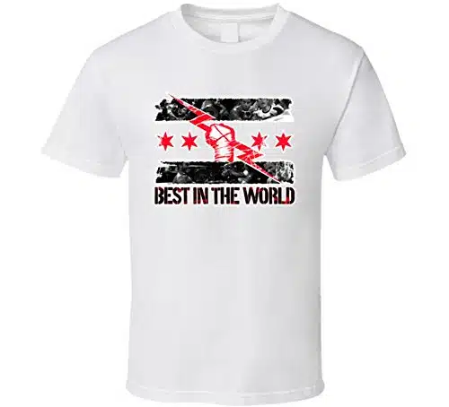 CM Punk Best in The World Wrestling T Shirt M White