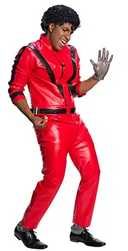Charades mens Michael Jackson Thriller Jacket Adult Sized Costume, Red, Small US