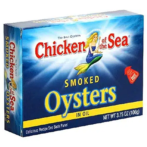 Chicken of the Sea Smoked Oysters in Oil, Canned Oysters, Great for Recipes, Ounce Can (Pack of )