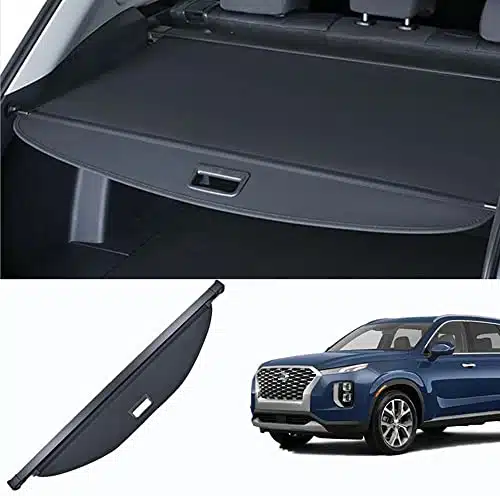 Cosilee Trunk Cargo Cover Compatible for Hyundai Palisade Retractable Rear Trunk Cargo Luggage Security Shade Cover Shield