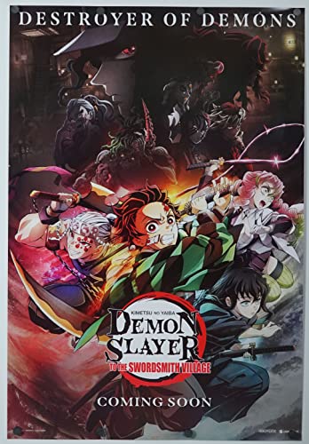 DEMON SLAYER TO THE SWORDSMITH VILLAGE MOVIE POSTER Sided ORIGINAL xAnime