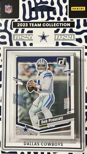 Dallas Cowboys Donruss HUGE Factory Sealed Card Team Set with Dak Prescott and Micah Parsons Plus Rated Rookie Cards including Deuce Vaughn and Luke Schoonmaker
