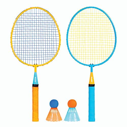 Franklin Sports Badminton Racket Set   Smashminton, Oversize   Player Backyard Youth Set with Birdies For Kids