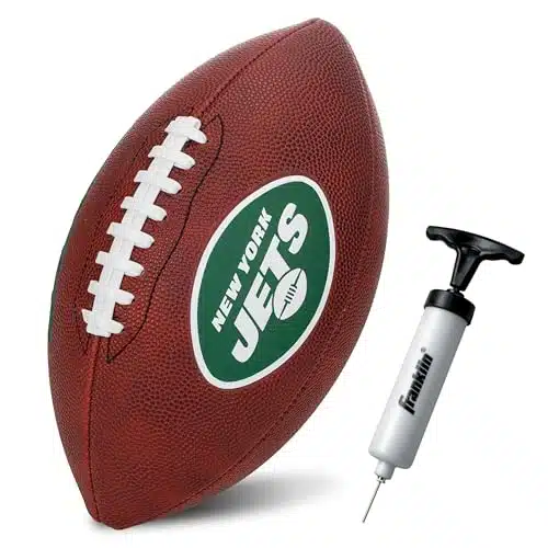 Franklin Sports NFL New York Jets Football   Youth Junior Size Football for Kids   Official NFL Team Logo + Colors Youth Football   Kids NFL Fan Shop Football