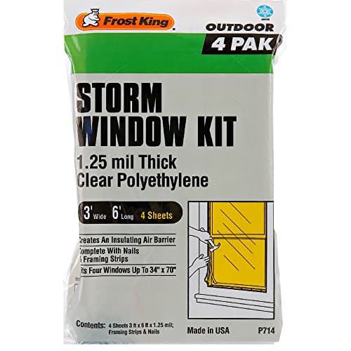 Frost King PH Economy Outdoor Plastic Storm Window Kits Foot Millimeters, ft x ft x mil (Pack), Count