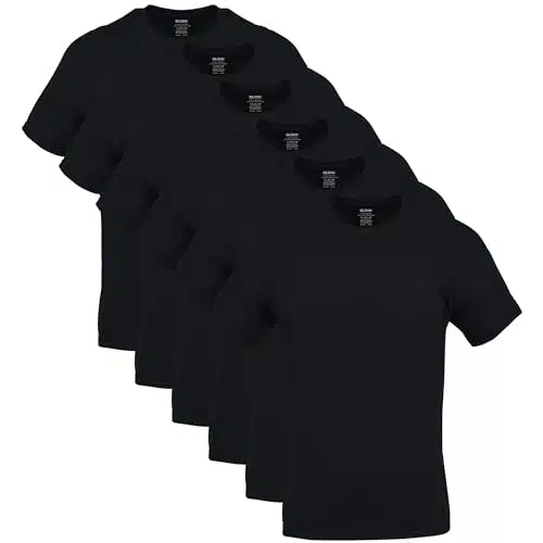 Gildan Men's Crew T Shirts, Multipack, Style G, Black (Pack), Large