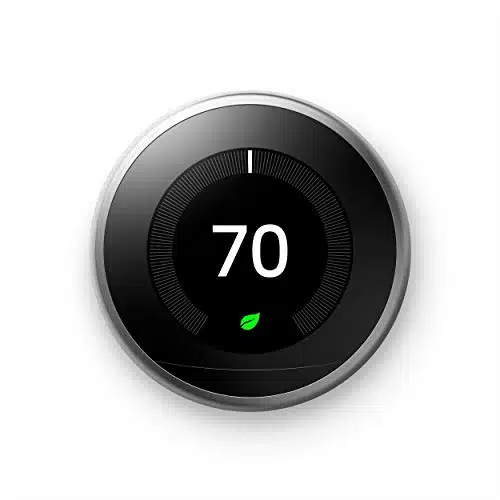 Google Nest Learning Thermostat   Programmable Smart Thermostat for Home   rd Generation Nest Thermostat   Works with Alexa   Stainless Steel