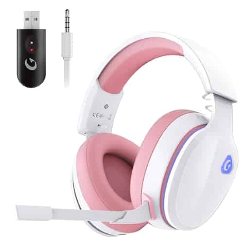Gtheos GHz Wireless Gaming Headset for PS, PC, PS, Mac, Nintendo Switch, Bluetooth Gaming Headphones with Microphone for Computer, Mobile, Stereo Sound, M Wired Mode for Xbox 