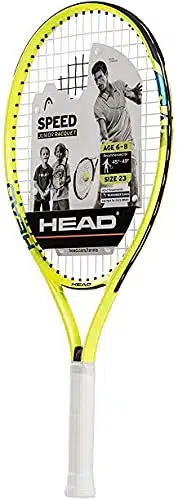 HEAD Speed Kids Tennis Racquet   Beginners Pre Strung Head Light Balance Jr Racket   Inch, Yellow