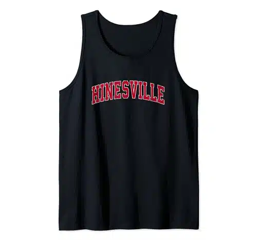 Hinesville Georgia GA Vintage Sports Design Red Design Tank Top