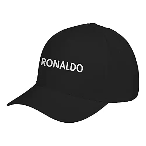Indica Plateau Ronaldo Large Black Adjustable Unisex Baseball Cap