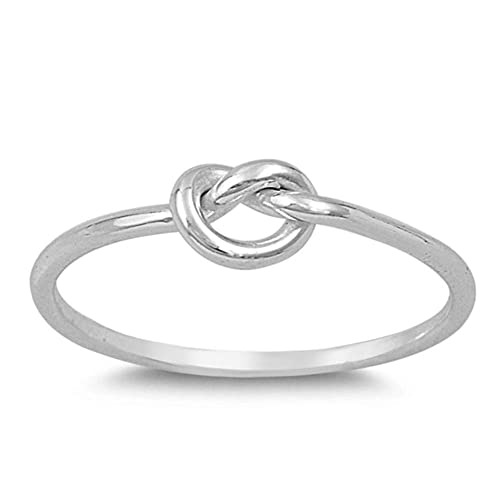 Infinity Knot Love Cute Ring New .Sterling Silver Band