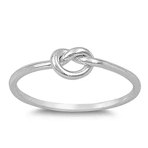 Infinity Knot Love Cute Ring New .Sterling Silver Band