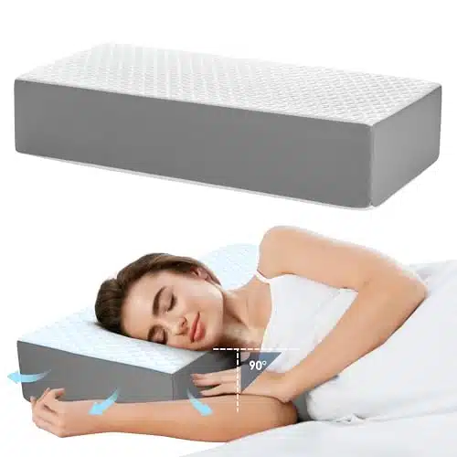 Kehangte Cooling Cube Pillow for Side Sleepers, Square Memory Foam Side Sleeper Pillow Firm Soft Double Sided Supportive, Support Head Neck Shoulder for Pain Relief Cervical Pillow, xx