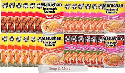 Maruchan Ramen Cup Noodles Instant Count   Beef cups, Shrimp, Chicken & Hot & Spicy Shrimp cup LunchDinner Variety, Flavors