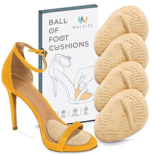Metatarsal Pads Women Heel Inserts for Women Ball of Foot Cushions (Pairs Foot Pads) All Day Pain Relief and Comfort One Size Fits Shoe Inserts for Women (Beige)