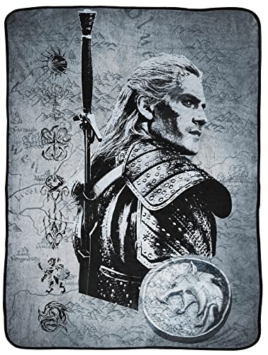 Netflix The Witcher Toss A Coin to Your Witcher Throw Blanket   Measures x Inches   Fade Resistant Super Soft Fleece