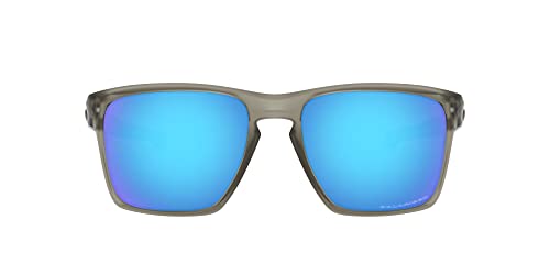 Oakley Men's OOSliver XL Rectangular Sunglasses, Matte Grey InkSapphire Iridium Polarized, mm