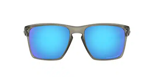 Oakley Men's OOSliver XL Rectangular Sunglasses, Matte Grey InkSapphire Iridium Polarized, mm