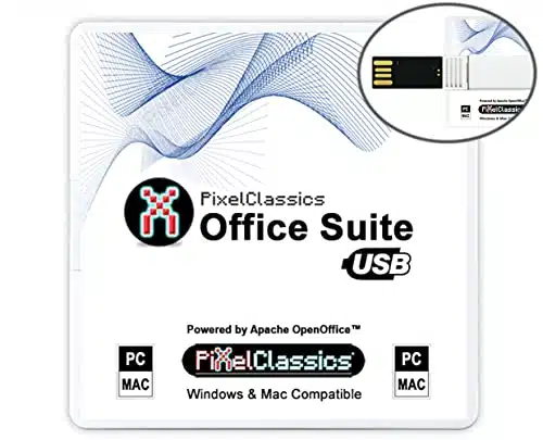 Office Suite Compatible with Microsoft Office Powered by Apache OpenOffice on USB with Lifetime License for Windows Vista XP Bit PC macOS Mac OS X
