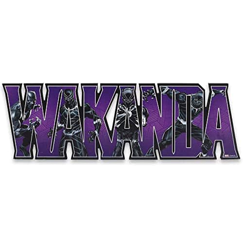 Open Road Brands Marvel Black Panther Wakanda Wood Tabletop Decor   Hang or Display in a Man Cave, Kids' Bedroom or Movie Room
