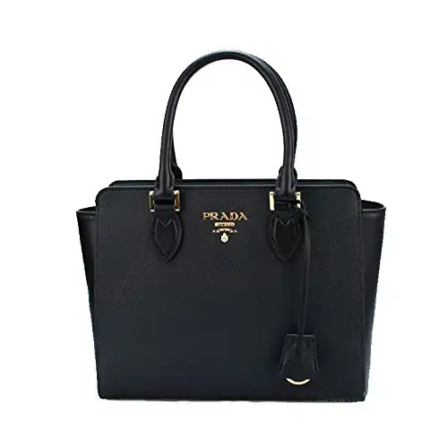 Prada Women's Medium Saffiano Leather Shoulder Tote Handbag BA