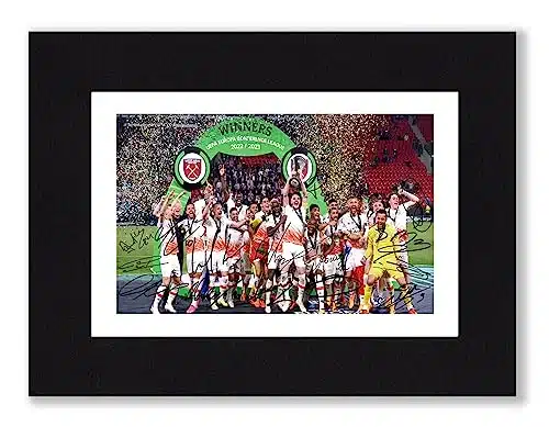 RJR PRINTS West Ham Europa Conference League Final Players Signed xInch Mounted Football Photo Print With Pre Printed Signatures Autograph Gift, Ready To Be Framed.