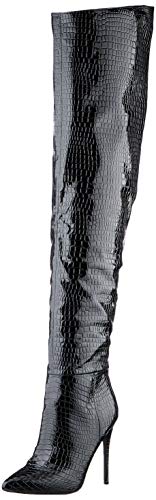 Steve Madden Winnie Harlow x Harlow Over The Knee Boot Black Croco