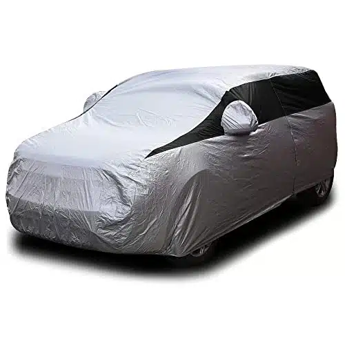 Titan Lightweight Poly T Car Cover for Compact SUV . Waterproof, UV Protection, Scratch Resistant, Driver Side Zippered Opening. Fits Rav, Rogue, CR V and More.