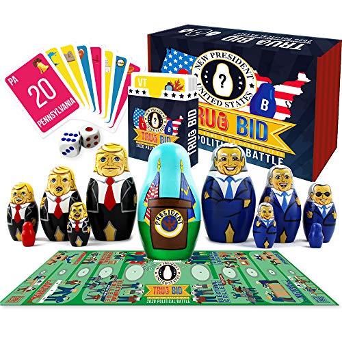 True Bid Board Games   Biden Trump Fun Family Board Games   Party Card Games for Adults   Donald Trump vs Joe Biden Board Game   Vote Election