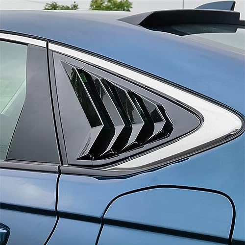 ZiWen X Sport Style Quarter Window Scoops Louvers for Honda Accord Sedan (Gloss Black)