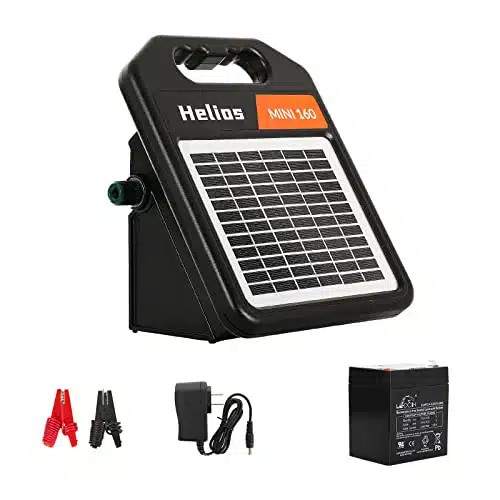 Andmon iles Solar Electric Fence Charger with Day or Night Mode, Joule Portable Solar Fence Charger for Livestock, Preventing Predators from Intruding