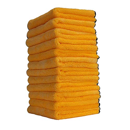 Chemical Guys MIC__Professional Grade Premium Microfiber Towels, Gold (Inch x Inch) (Pack of )   Safe for Car Wash, Home Cleaning & Pet Drying Cloths
