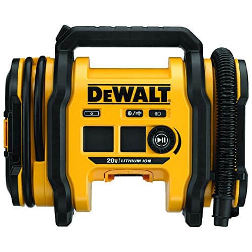 DEWALT V MAX Tire Inflator, Compact and Portable, Automatic Shut Off, LED Light, Bare Tool Only (DCCIB)