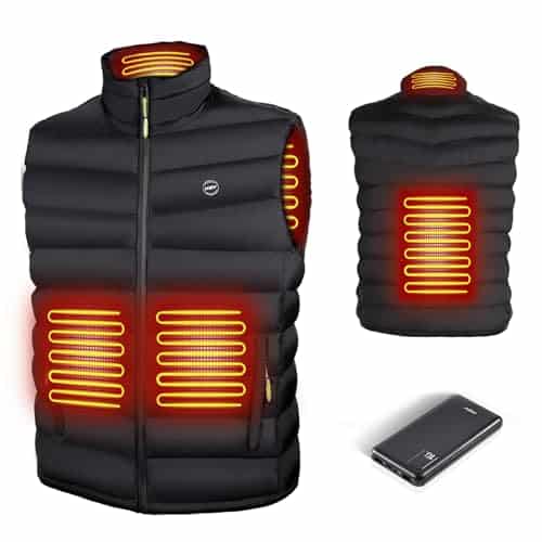 HWV Heated Vest for Men with mAh Battery Pack Included, USB Electric Men's Heated Vest for Winter Outdoor (M XXL)