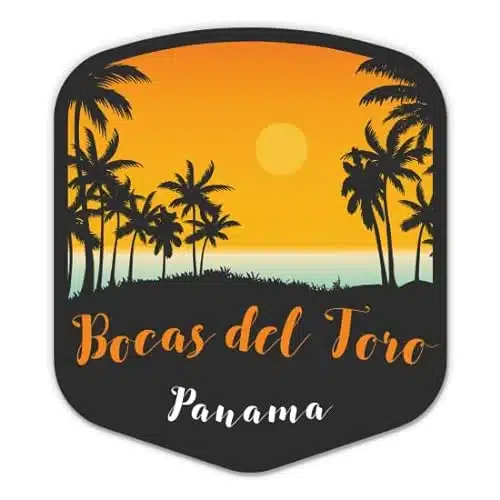 Squiddy Bocas del Toro Panama   Vinyl Sticker Decal for Phone, Laptop, Water Bottle (Tall)