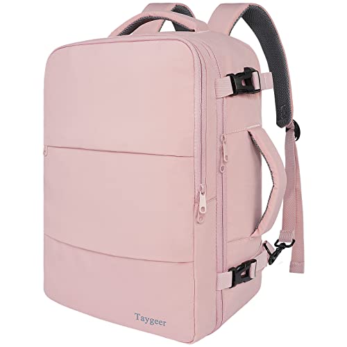 Taygeer Travel Backpack for Women, Carry On Backpack with USB Charging Port & Shoe Pouch, TSA inch Laptop Backpack Flight Approved, Nurse Bag Casual Daypack for Weekender Busi
