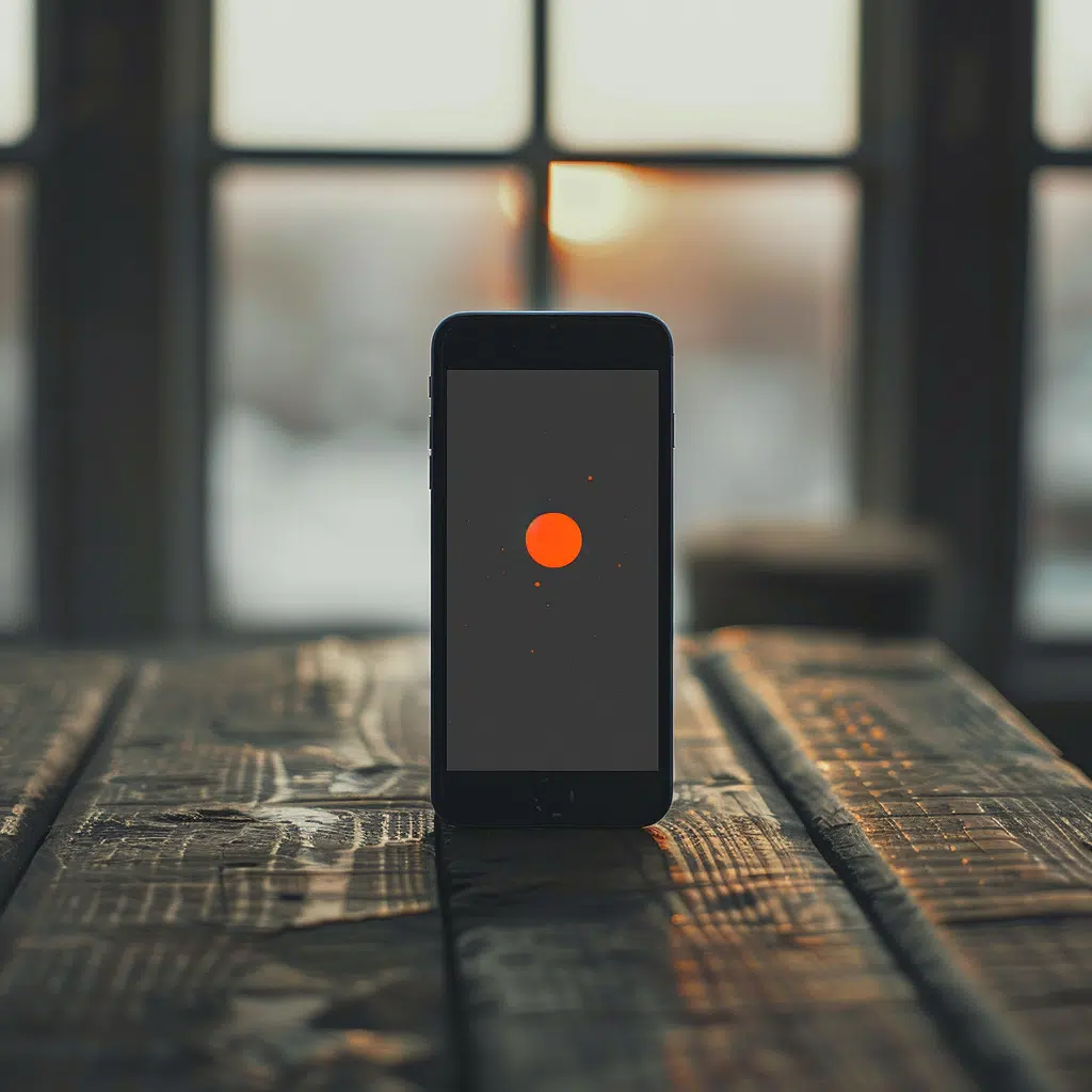 orange dot on iphone