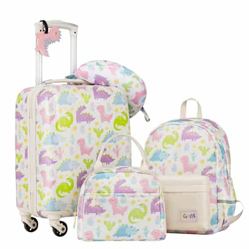 Coolife Kids Luggage Set Piece Suitcase Set  Carry on Hardside Spinner Toddler Luggage Travel Rolling Luggage Girls Boys