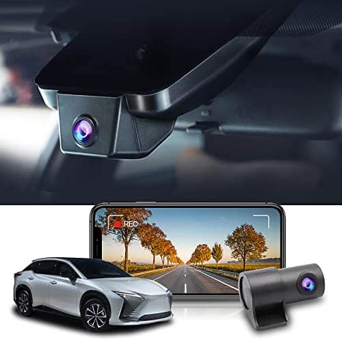 Fitcamx Front K+Rear P Dash Cam Suitable for Lexus RZ e Premium Luxury, Integrated OEM Style, Dual HD Video, ay Loop Recording WiFi, G Sensor, Easy to Operate, GB Card