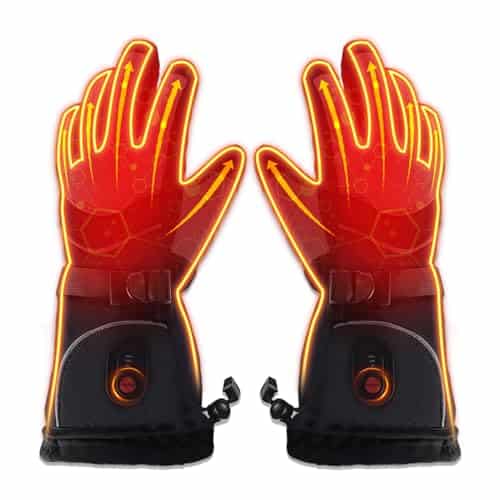 Juuka Heated Gloves for Men Women with Heating Levels Touchscreen Rechargeable Electric Heating Gloves for Outdoor Sports (Large)