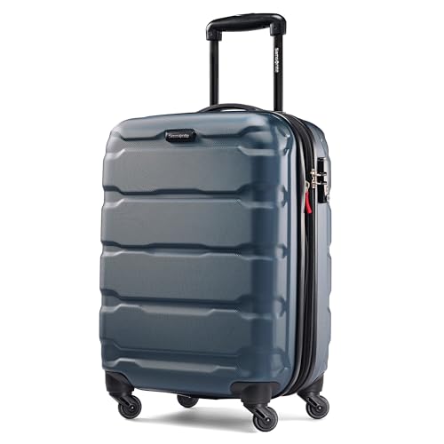 Samsonite Omni PC Hardside Expandable Luggage with Spinner Wheels, Carry On Inch, Teal