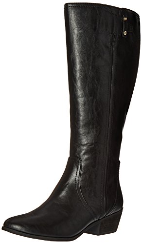 Dr. Scholl's Shoes womens Brilliance Wide Calf Riding Boot, Black,